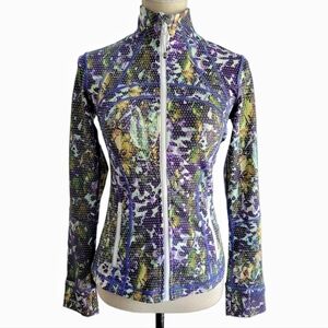Lululemon‎ Define Jacket Slim Fit Floral Print Front Zip Up Athletic Casual